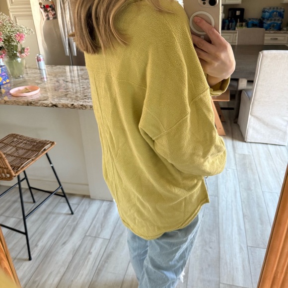 American Eagle Oversized Henley Pullover Sweatshirt Medium - Picture 4 of 7